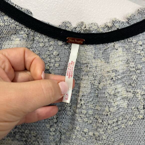 Free People Oh My Baby Ruched Animal Print Cropped Sheer Top Size XL - Picture 4 of 11